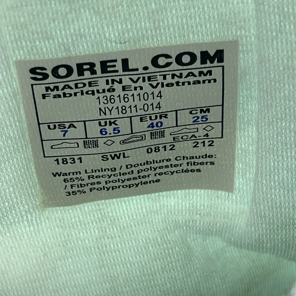 Sorel Youth 7 Winter Insulated Snow Boots Teal Blue Black Snowflake